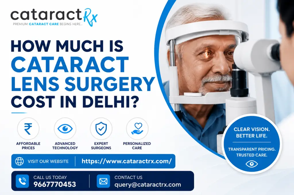 cataract lens surgery cost in Delhi